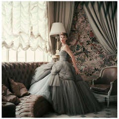 Vintage Mark Shaw Editioned Photo-Sophie Malgat in Apartment of Christian Dior, 1953