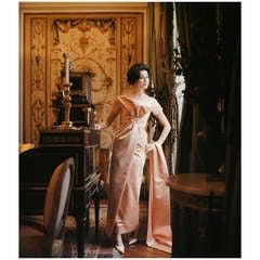 Vintage Mark Shaw Editioned Photograph-Jaqueline de Ribes At Home in Dior #2, 1959