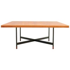Size XL Finn Juhl Coffee Table in Teak and Metal