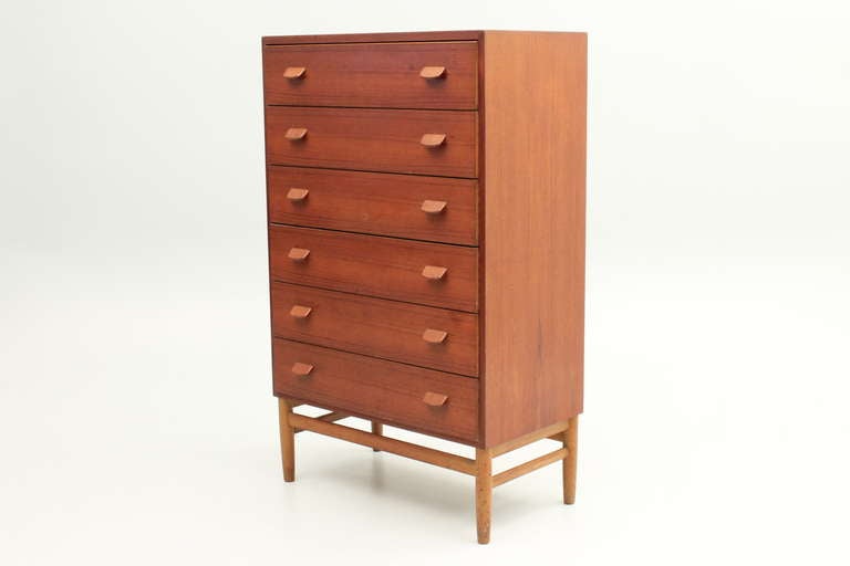Tallboy in Teak designed by Poul M. Volther, Denmark