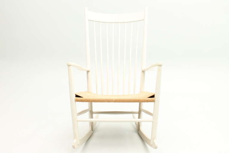 Scandinavian Modern Original Vintage Rocker By Hans J. Wegner, Denmark.