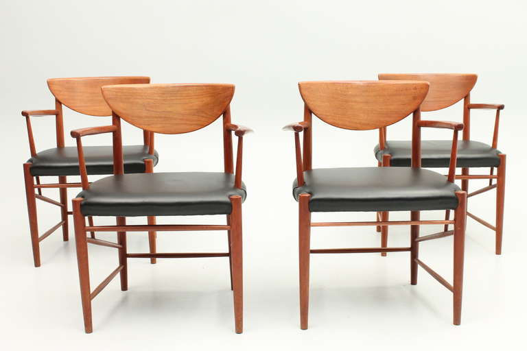 Set of Four Vintage Armchairs by Hvidt & Mølgaard, Denmark
