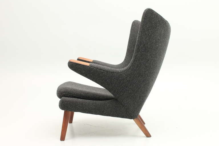 Papa bear chair, model AP19 with new Hallingdal fabric by Kvadrat. Designed by Hans J. Wegner and manufactured by AP Stolen, Denmark.