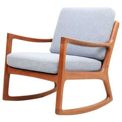 Vintage Teak Rocker by Ole Wanscher, Denmark