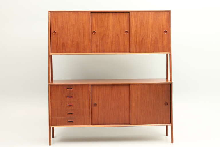 Vintage Double Sideboard in Teak by Omann Jun, Denmark