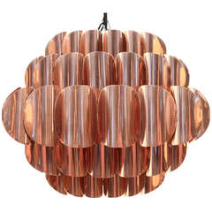 Vintage Copper Lamp Designed by Jo Hammerborg, Scandinavia