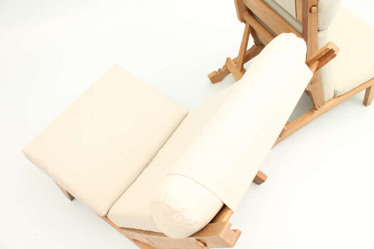 Oak Original Deck Chairs, Model AP 71 by Hans J. Wegner, Denmark For Sale
