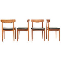 Original Set of Four Chairs by Knud Færch, Denmark