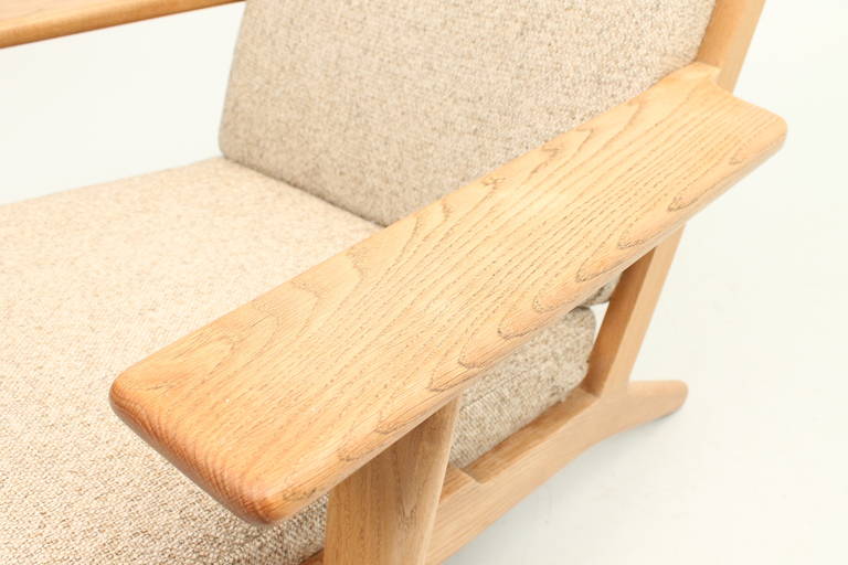 Danish Original GE290 High Back Lounger by Hans J. Wegner, Denmark For Sale