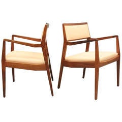 20th Century Scandinavian Design Arm Chairs by Jens Risom