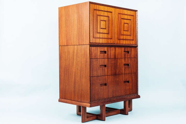 Frank Lloyd Wright Modular Chest In Excellent Condition In Charleston, SC