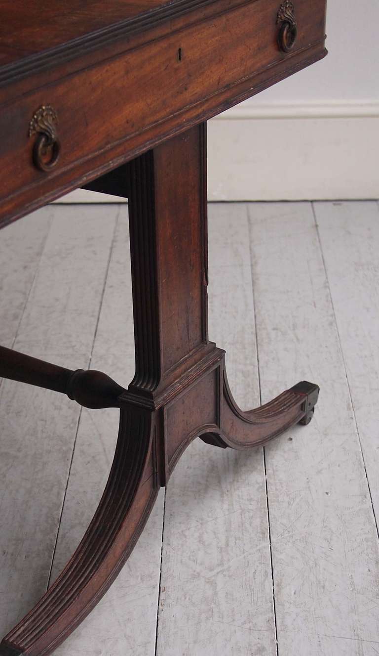 Mahogany Fine and Rare Regency Writing Table For Sale