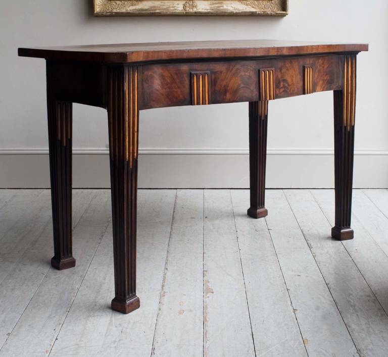 George III Period Serpentine Serving Table