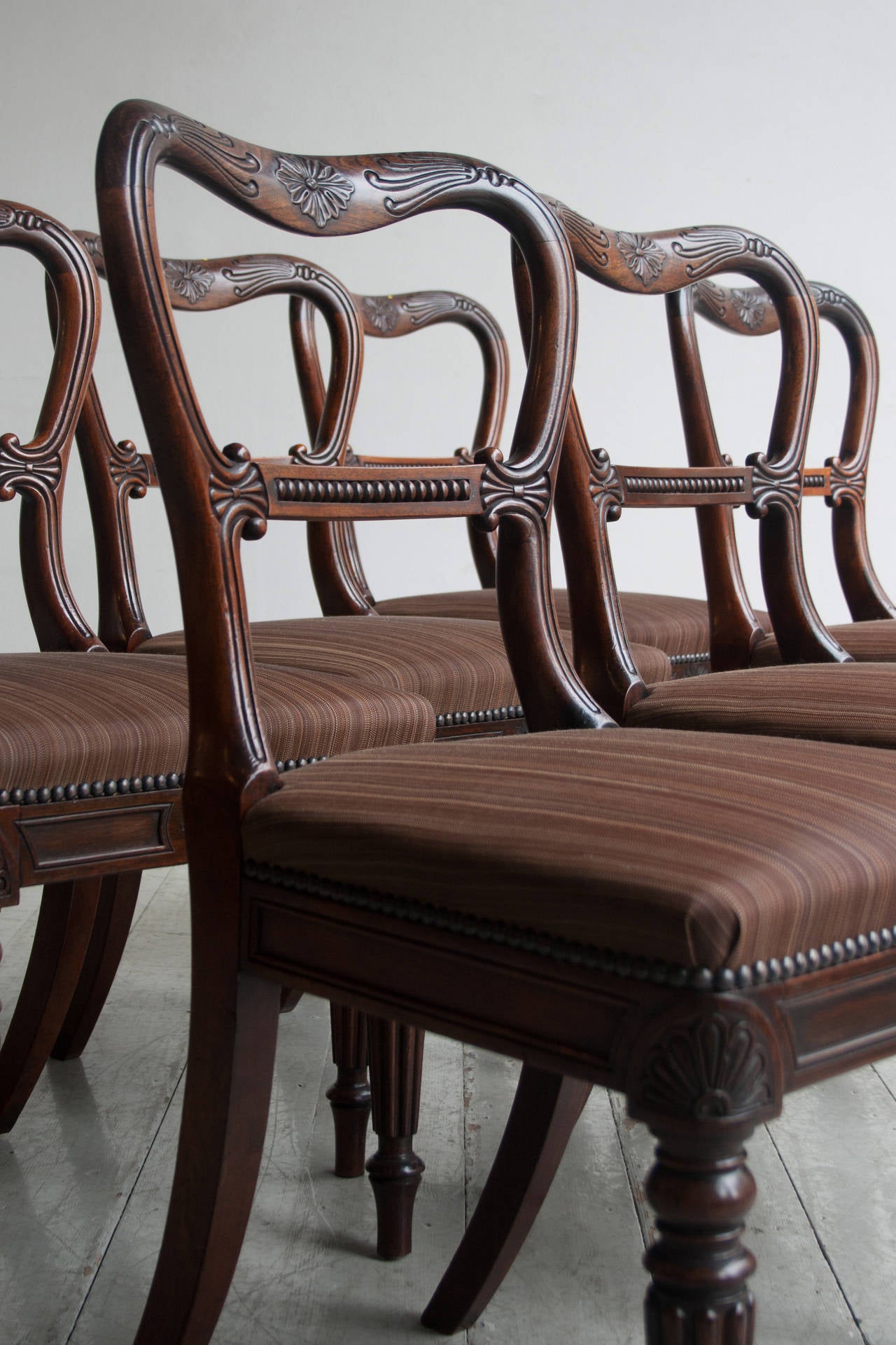 Set of Six Regency Dining Chairs In Excellent Condition For Sale In London, GB