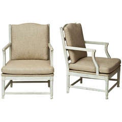 A Pair of 18th Century Gustavian Gripsholm Armchairs
