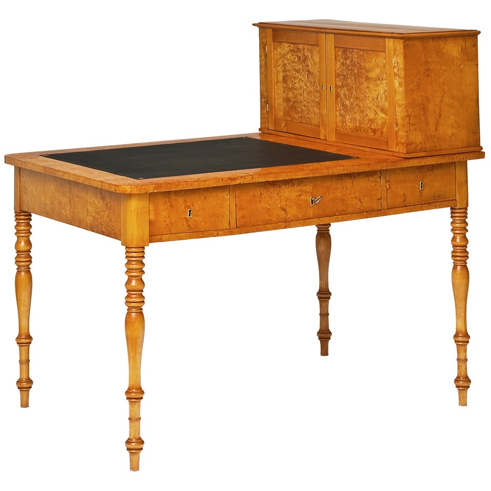 A Small Birch-wood Empire Partner's Desk For Sale