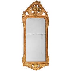 18th Century Gilded Rococo Mirror