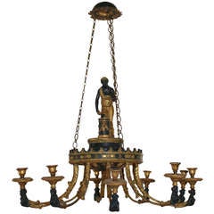 Neoclassical Chandelier with 10 Branches