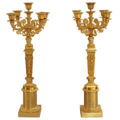 Neoclassical Russian Pair Candelabras