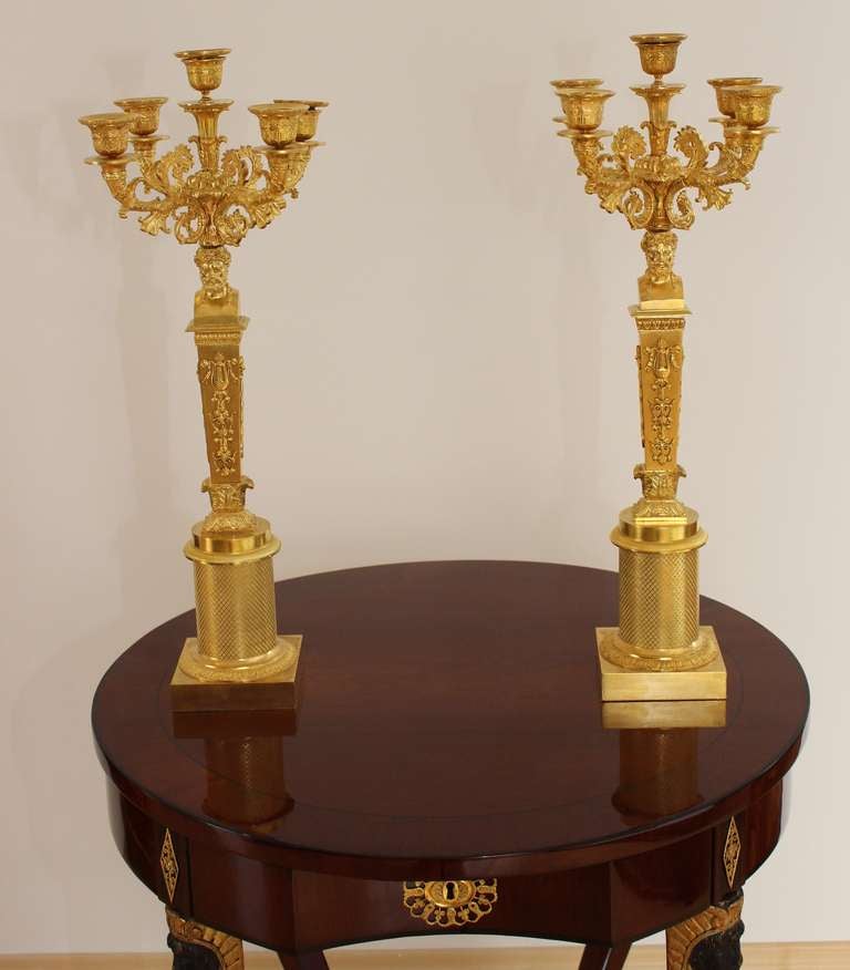 Neoclassical Russian Pair Candelabras