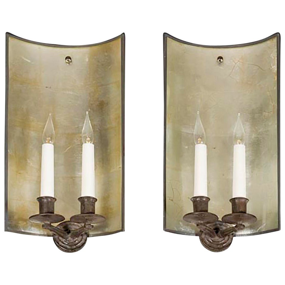 Patrice Dangel Silver Pair of Wall Lamps, 2009 For Sale