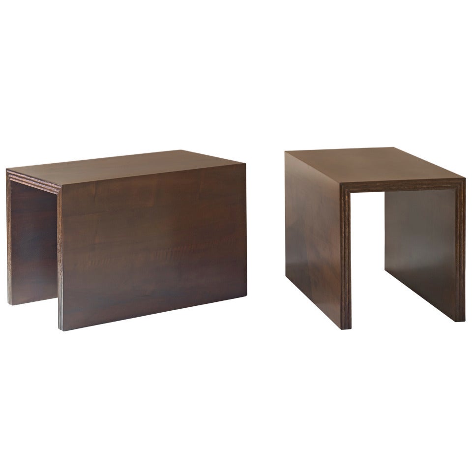 Pair of Vincent Corbière Sofa End Tables For Sale