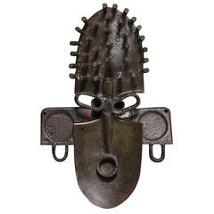 Mask by Gonçalo Mabunda Made of Metal and Recycled Weapons