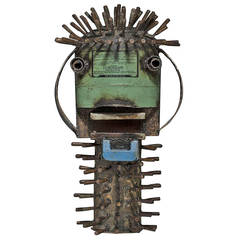 Mask by Gonçalo Mabunda Made of Metal and Recycled Weapons