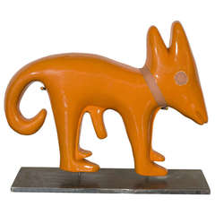 Gerard Drouillet Ceramic Dog