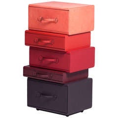 Pile of leather briefcases, Maarten de Ceulaer, 2013