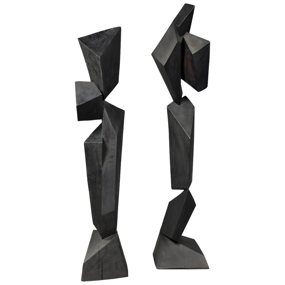 Totem Sculptures by Bertrand Creach For Sale