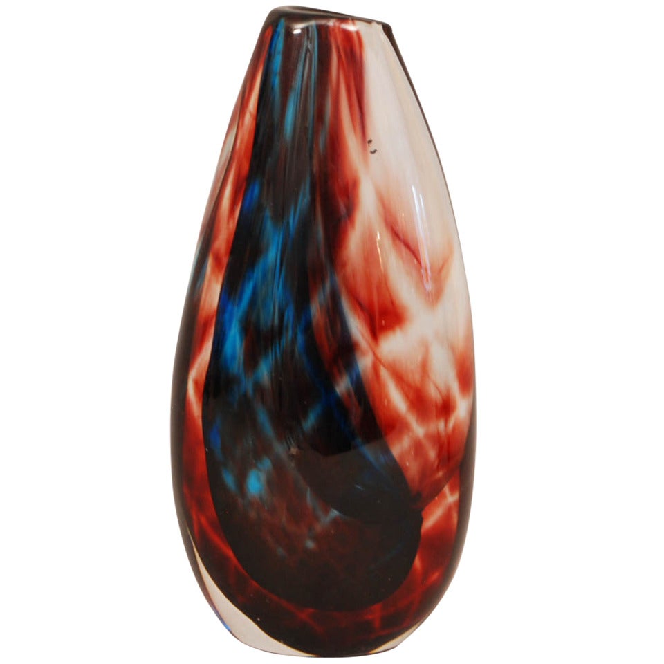 Unique Glass Vase by Vicke Lindstrand