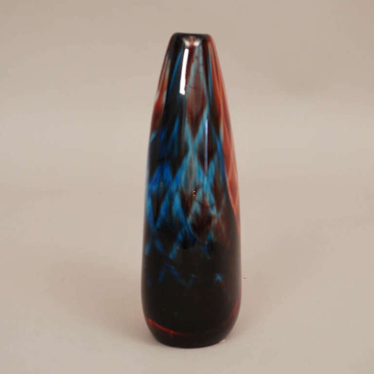 Swedish Unique Glass Vase by Vicke Lindstrand