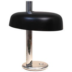 Brutal Chromed Table Lamp from Czechoslovakia, 1960s