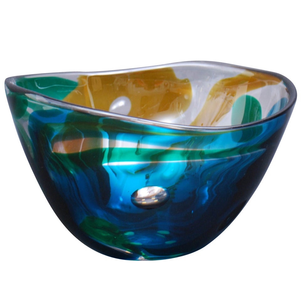 Unique Bowl designed by Vicke Lindstrand for Kosta