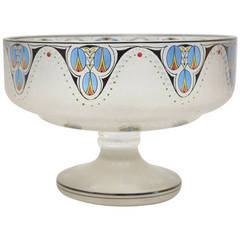 Glass Bowl by Fachschule Haida and Steinschoenau, Bohemia, Habsburg, 1900-1930s