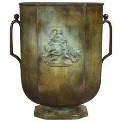 Bronze Urn Designed by Ib Just Andersen for GAB, Sweden 1920-1930s