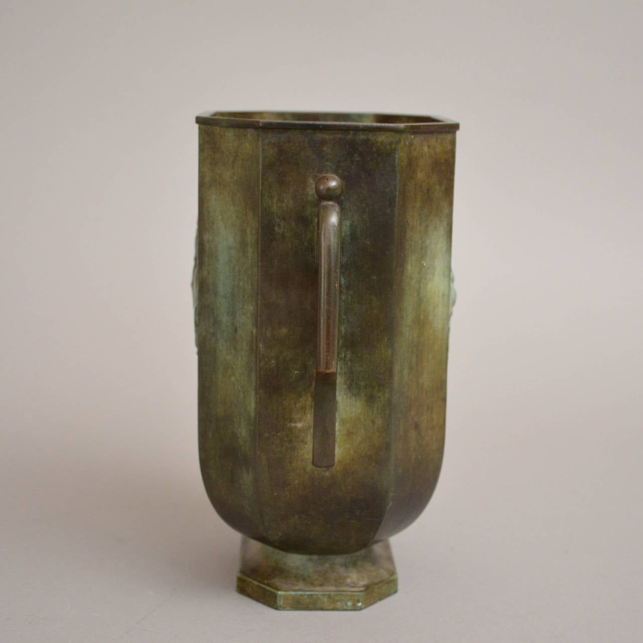 Art Deco Bronze Urn Designed by Ib Just Andersen for GAB, Sweden 1920-1930s