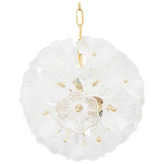 Floral Sputnik Ceiling Lamp Mazzega Murano Italy-style 1960s