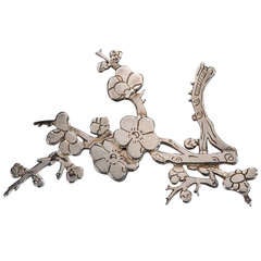Vintage Silver Brooch "Cherry Flower Branch" by Wiwen Nilsson