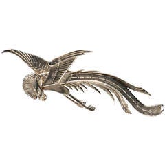 Vintage Silver Brooch "Bird of Paradise" by Wiwen Nilsson