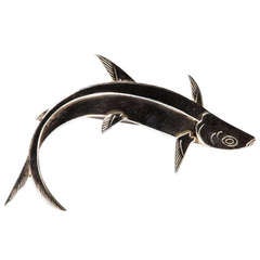 Silver Brooch "Carp" by Wiwen Nilsson