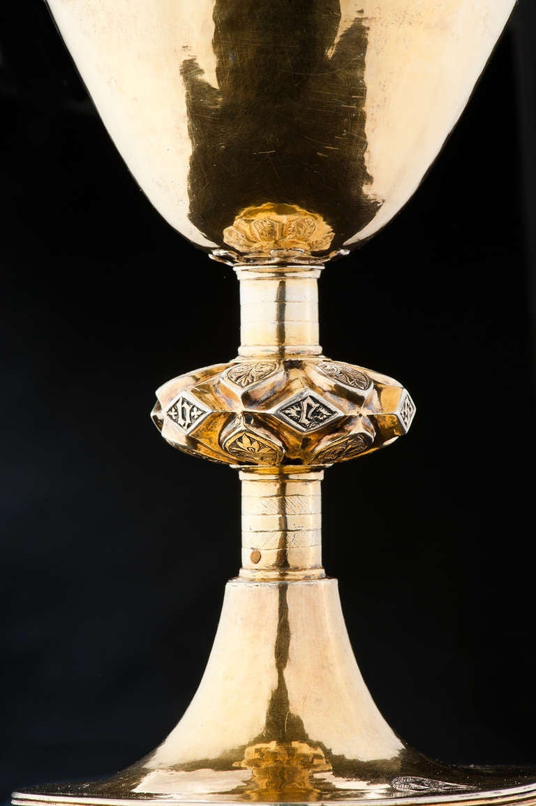 Silver Gilt Chalice from the Gothic Era In Good Condition In Lund, SE