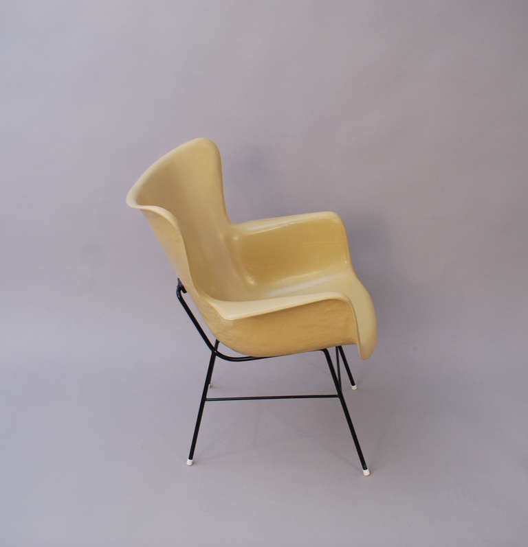 Modern Fiberglass Chair by Lawrence Peabody