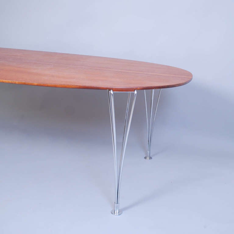 Swedish Mahogany Elliptic Table by Bruno Mathsson