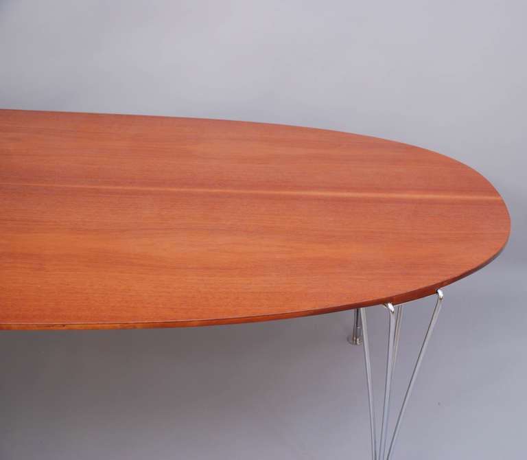 Scandinavian Modern Mahogany Elliptic Table by Bruno Mathsson