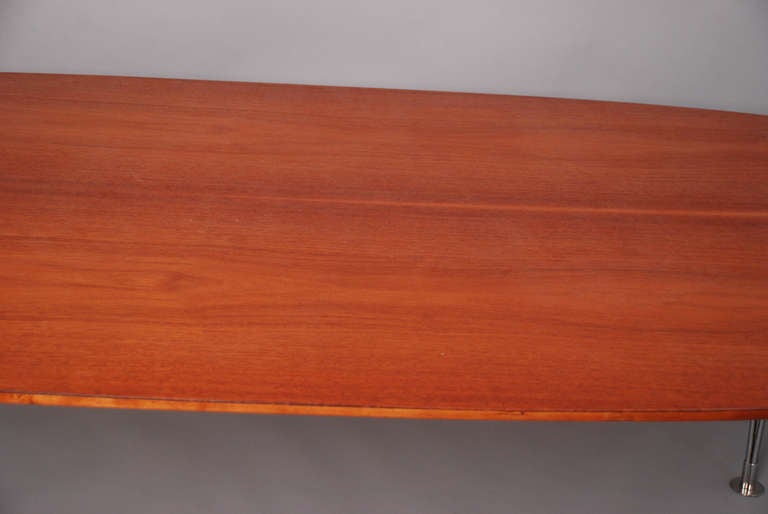 Mahogany Elliptic Table by Bruno Mathsson In Excellent Condition In Lund, SE