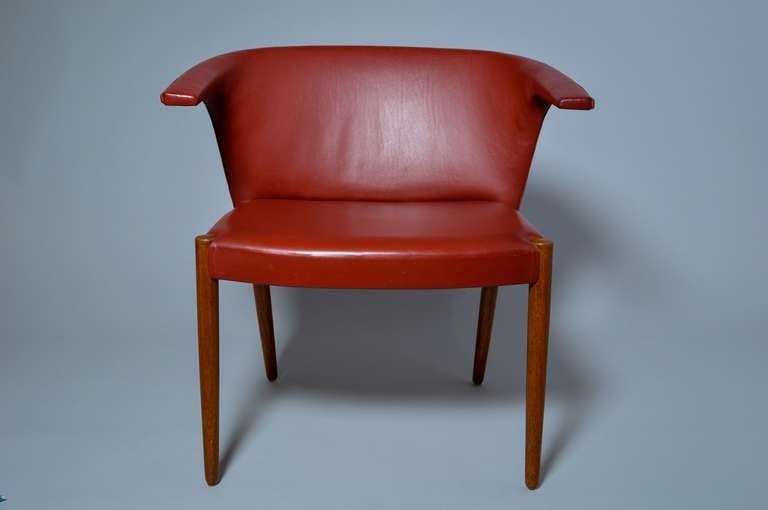 Eskild Pontoppidan 1962 Longhorn chair teak/leather