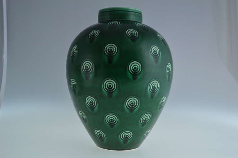 20th Century Very Large Niels Thorsson Vase for Aluminia For Sale
