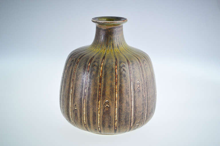 Large Niels Thorsson Solfatara Stoneware Vase